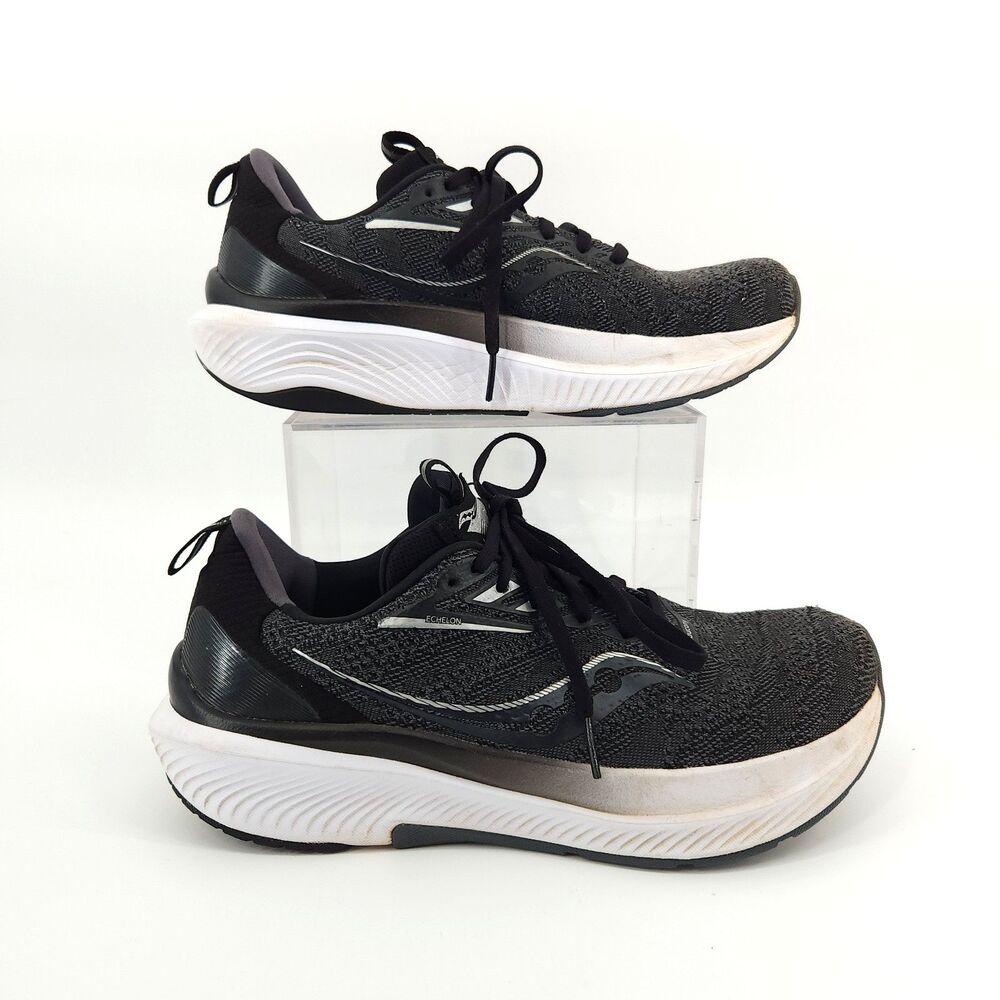 Saucony Echelon 9 Shoes  Womens Size 9 Black White Athletic Running